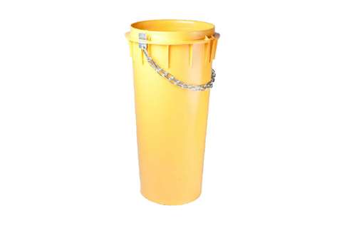 Rubbish chute with lifting brackets - yellow