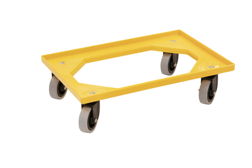 Transport undercarriage Food - 4 rubber swivel castors - ABS frame - PA forks 