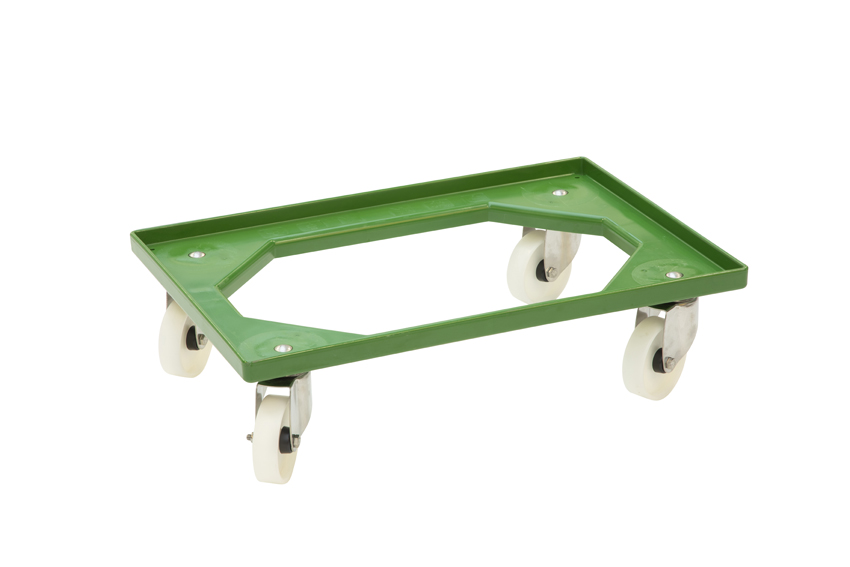 Transport undercarriage Food - 4 PA swivel castors - ABS frame - Stainless steel forks 