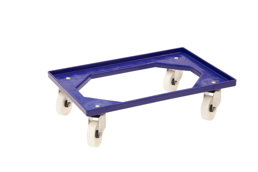 Transport undercarriage Food - 4 PA swivel castors - ABS frame - Stainless steel forks 