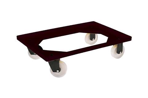 Fahrgestelle Food – 2 PA-Bockrollen + 2 PA-Lenkrollen – ABS-Rahmen – PA-Gabeln