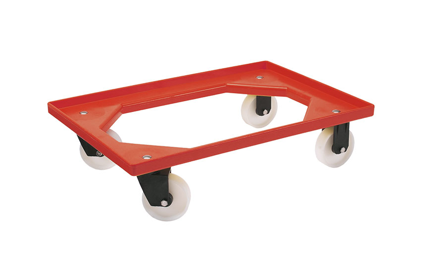 Transport undercarriage Food - 2 PA fixed + 2 PA swivel castors - ABS frame - PA forks 