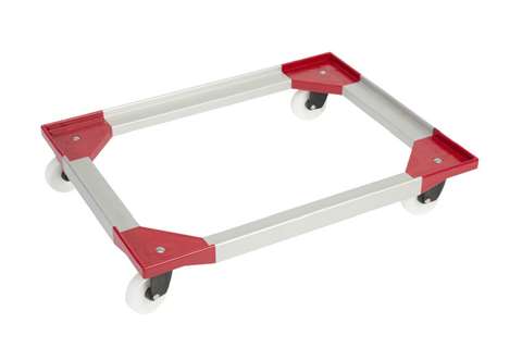 Chariot de transport Food - 4 roues pivotantes en PA - cadre en ABS et ALU - fourches en ABS