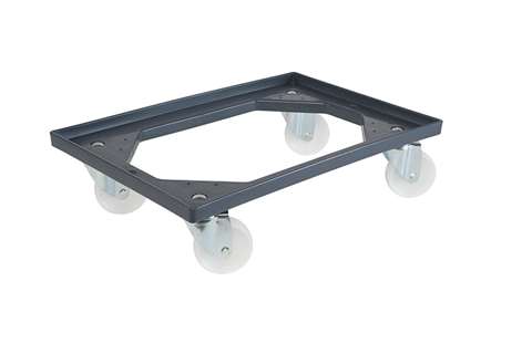 Fahrgestelle Industry – 4 PP-Lenkrollen – PP-Rahmen – verzinkte Gabeln