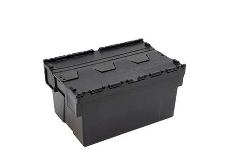 Bac navette Ergo 52L – 600x400x310mm - bac noir + couvercle coloris - Régénéré