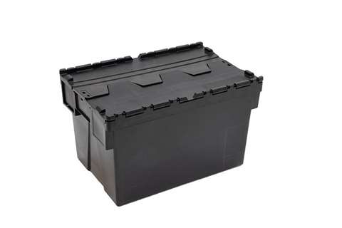 Deckelkisten Ergo 63L – 600x400x367mm - Schwarzer Körper + farbiger Deckel - Regenerat