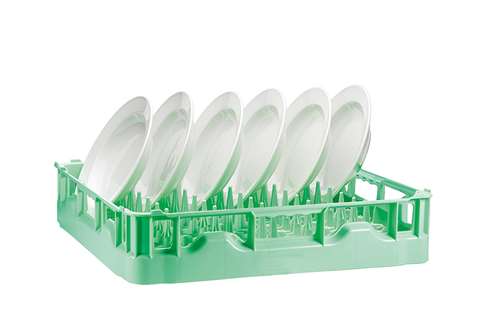 Vaatwaskorf met ingegoten pinnen - 500x500mm - 12/18 borden