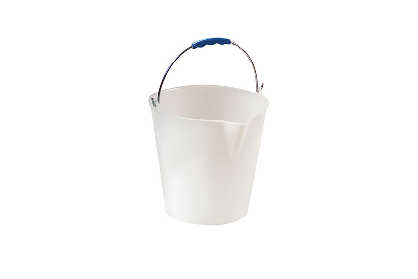 Bucket with spout 12l - Ø290x290mm - galvanised bracket with ergonomic handle 
