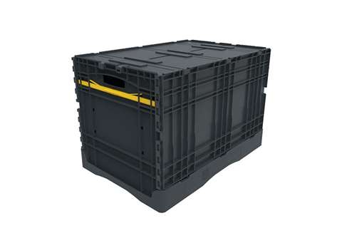 Euronorm plooibak 600x400x420mm - inclusief deksel