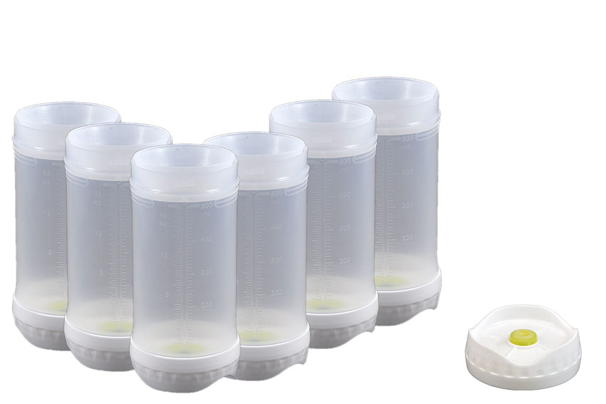 Back up bottle 473ml - 6pce/pck - with single hole membrane 