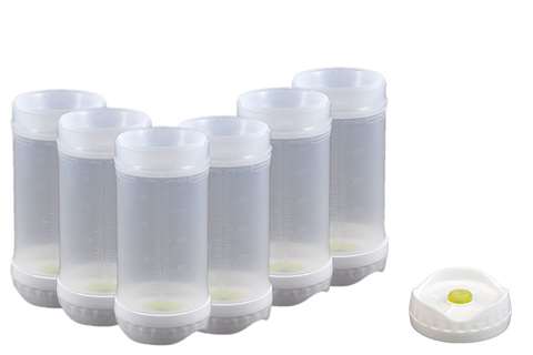 Back up fles 473ml - 6pce/pck - met medium enkelgats membraan