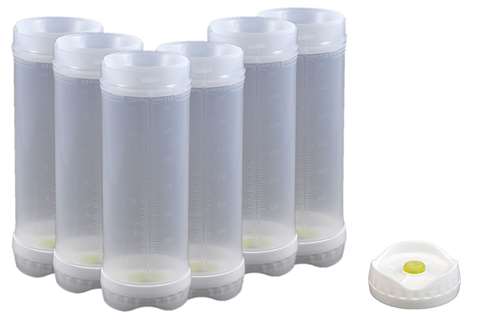Back up fles 709ml - 6pce/pck - met medium enkelgats membraan