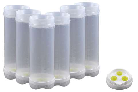 Back up fles 709ml - 6pce/pck - met medium driegats membraan