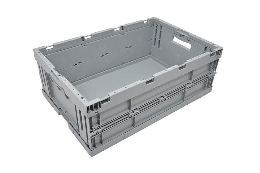 EN Folding crate Solid Line 39L - 600x400x215mm - without lid - closed 