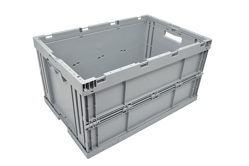 EN Folding crate Solid Line 59L - 600x400x320mm - without lid - closed 