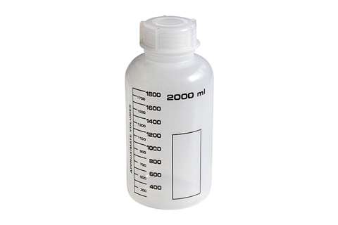 Gegradueerde staalnamefles pp - 2000ml - serie FSPPG