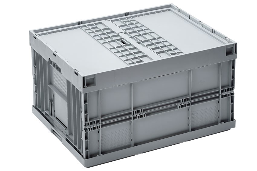 EN Vouwkrat Industry Line 169L - 800x600x450mm - met deksel - gesloten 