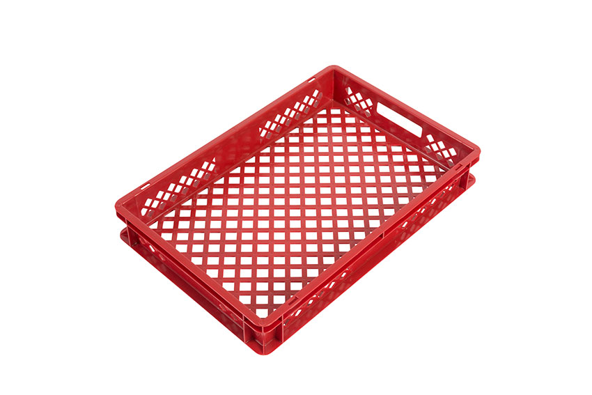 EN bac gerbable à pain 17l - 600x400x90mm - parois et fond perforés - 2 poignées ouvertes 