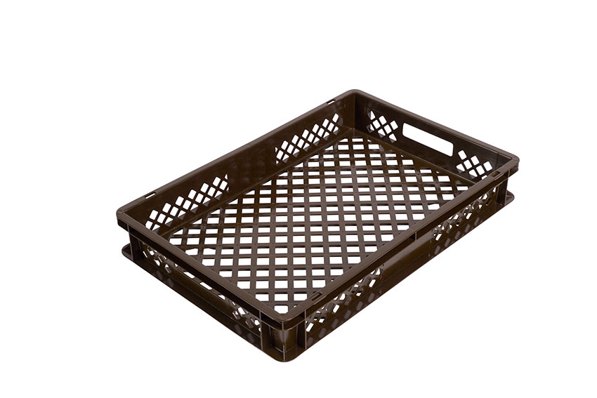 EN bac gerbable à pain 17l - 600x400x90mm - parois et fond perforés - 2 poignées ouvertes 