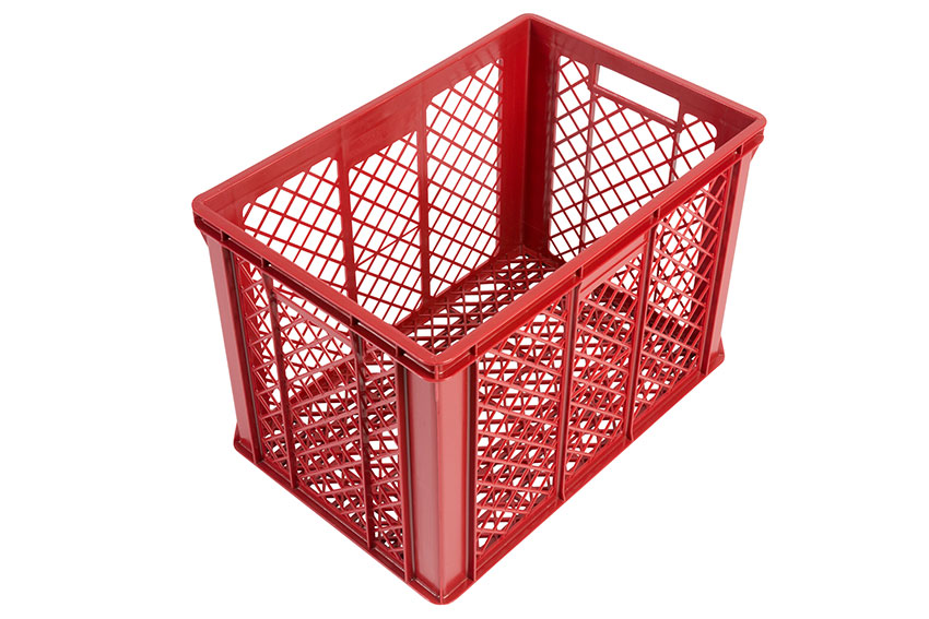 EN bac gerbable à pain 82l - 600x400x410mm - parois et fond perforés - 2 poignées ouvertes 