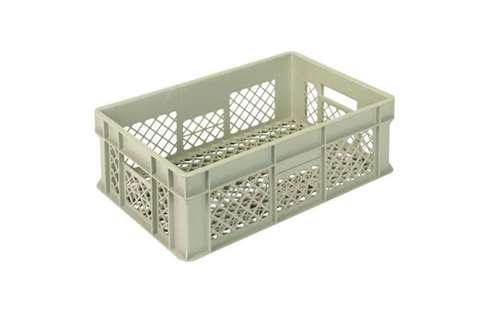Euronorm 600x400x200mm - renforcé  - 38l - fond & côtés ajourés