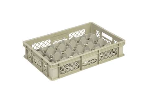 Casier à verres 24 comp. 600x400x130mm - ø86mm - ajouré