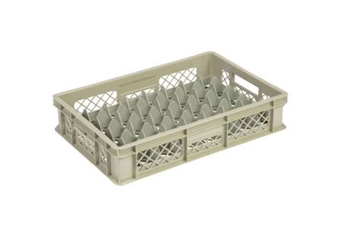 Casier à verres 40 comp. 600x400x130mm - ø65mm - ajouré