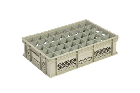 Casier à verres 40 comp. 600x400x150mm - ø65mm - ajouré