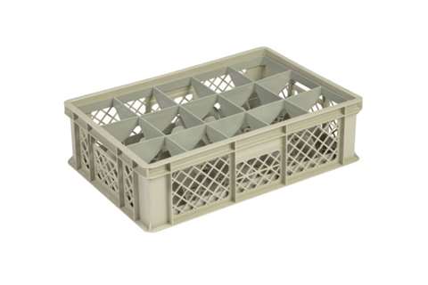Gläserbehälter 15 Fächer 600x400x170mm - Ø106mm - Perforiert