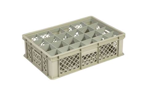 Gläserbehälter 24 Fächer 600x400x170mm - Ø86mm - Perforiert