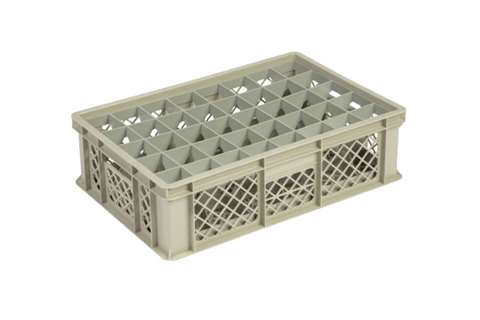 Gläserbehälter 40 Fächer 600x400x170mm - Ø65mm - Perforiert