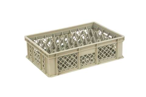 Gläserbehälter 40 Fächer 600x400x170mm - Ø68mm - Perforiert