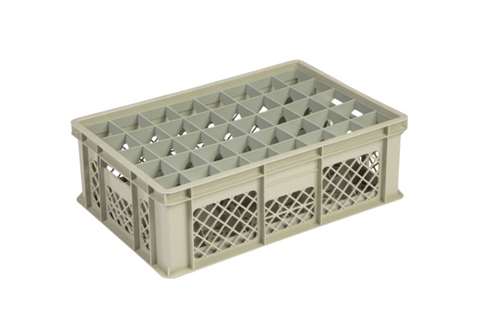Casier à verres 40 comp. 600x400x200mm - ø65mm - ajouré