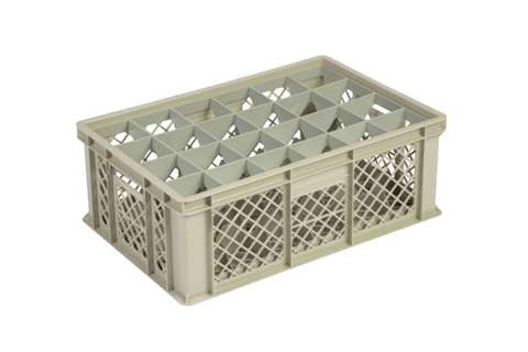 Gläserbehälter 24 Fächer 600x400x220mm - Ø86mm - Perforiert