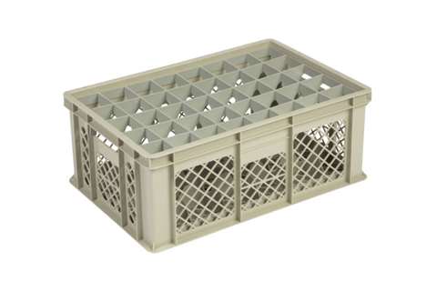 Casier à verres 40 comp. 600x400x240mm - ø65mm - ajouré