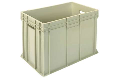 EN Stacking bin Gold Gold 90l - 600x400x450mm - closed sides and reinforced closed bottom