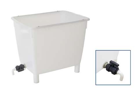 Large volume container 210l HNC-0001 + tap HNC-9001 mounted on side L=605mm