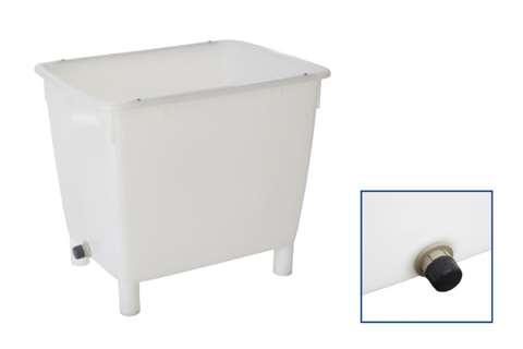 Large volume container 210l HNC-0001 + turn stop HNC-9002 mounted on side L=605mm