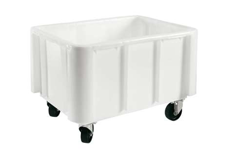 EN Großvolumenbehälter 140l - 800x600x550mm - mit Rädern - Verstärkter gerippter Boden