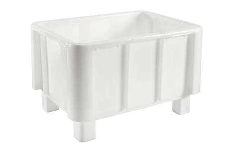 EN Großvolumenbehälter 140l - 800x600x510mm - auf 4 Pfoten - Verstärkter gerippter Boden