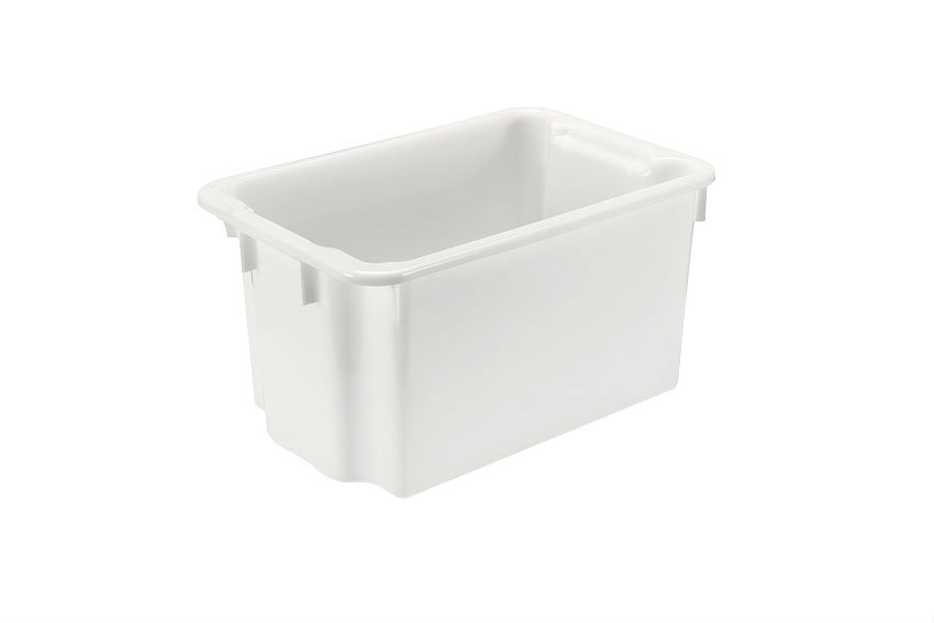 EN bac de transport emboîtables et gerbables 50l - 600x400x325mm - Rota - coins arrondis 