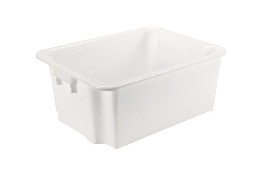 EN bac de transport emboîtables et gerbables 110l - 800x600x330mm - Rota - coins arrondis 