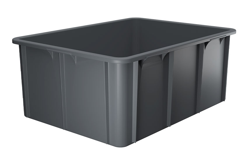 EN bac de transport empilable Special 120l - 800x600x320mm - coins arrondis 
