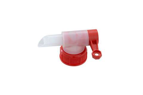 D45 mm bouchon pour jerrycans - avec robinet - rouge