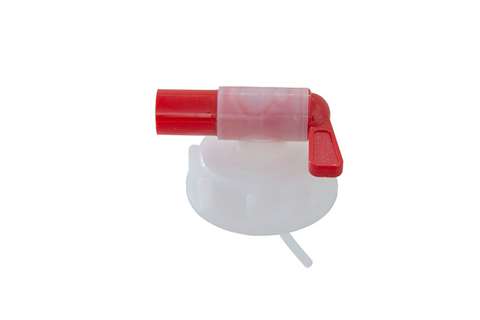 Din 61 bouchon pour jerrycans - avec robinet - rouge