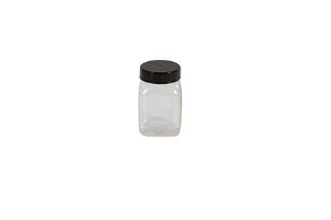 Pot carre à large ouverture - 100ml - serie 310 PVC/petg