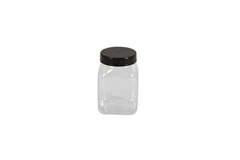 Pot carre à large ouverture - 200ml - serie 310 PVC/petg