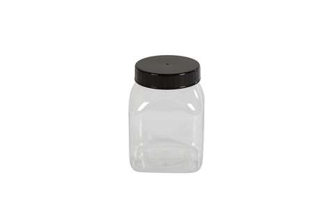 Pot carre à large ouverture - 500ml - serie 310 PVC/petg