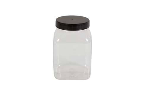 Pot carre à large ouverture - 1000ml - serie 310 PVC/petg