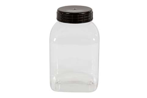 Pot carre à large ouverture - 2000ml - serie 310 PVC/petg